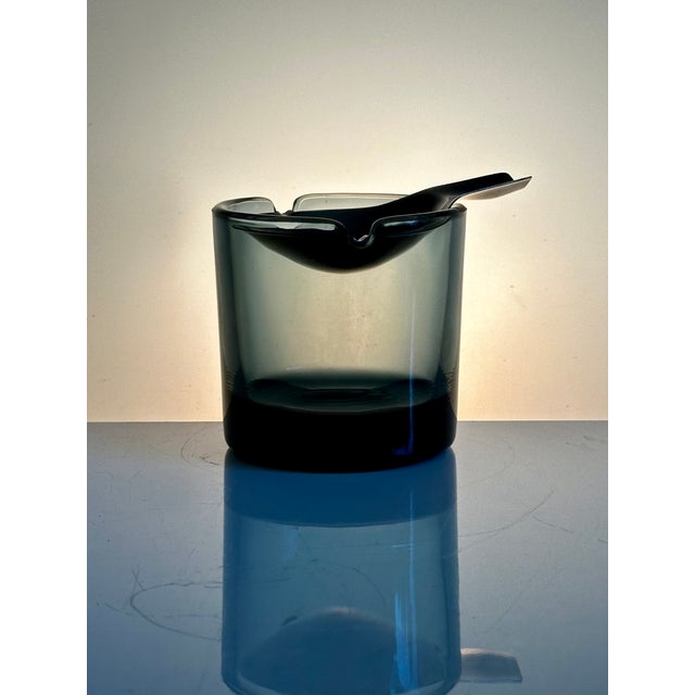 Tourmaline Tilting Ashtray in Glass and Stainless Steel by Wilhelm Wagenfeld for WMF, Germany, 1950s For Sale - Image 12 of 13