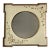 Vintage French Country-Style Wall Mirror Hand-Painted Floral Design Crackled Cream Frame Details For Sale