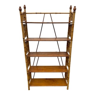 Antique Bamboo Etagere For Sale