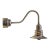 Vintage Atomic Age Industrial Wall Lamp With Glass Shade For Sale