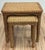 Transitional Vintage Woven Wicker Nesting Tables, a Pair For Sale - Image 3 of 10