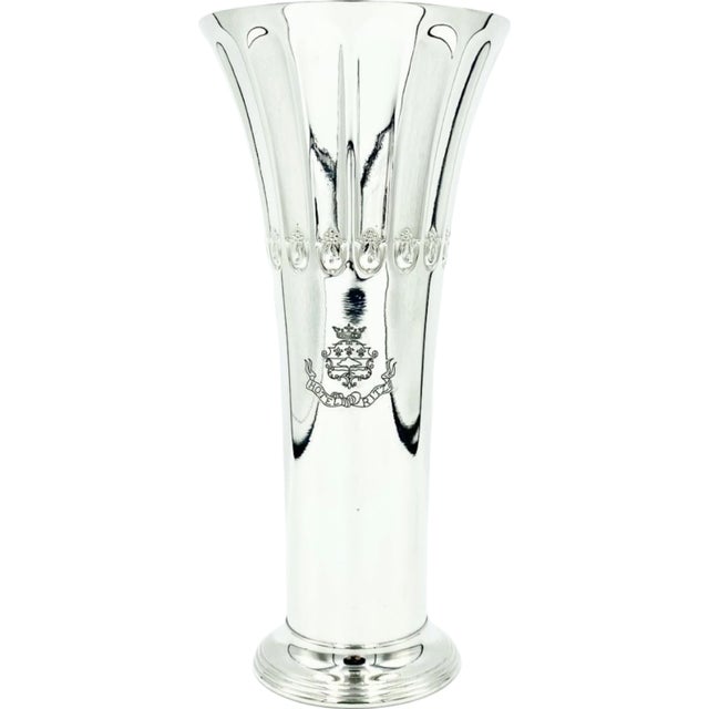 Antique Hotel Ritz Paris Silver Plated Vase Circa 1910 For Sale - Image 11 of 11
