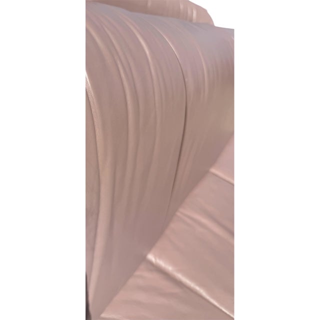 Postmodern four pieces sectional made by Leather Center Inc. styled after Salotti for Natuzzi. This beautiful light mauve...