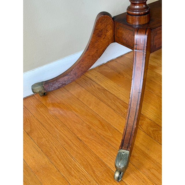 Antique Flip Top Convertible Console to Game Table For Sale - Image 10 of 13