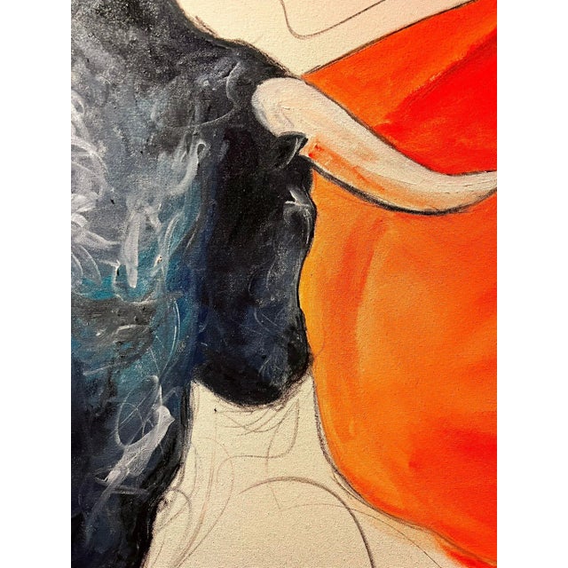 Red "Paso Doble 2" Original Painting For Sale - Image 8 of 12