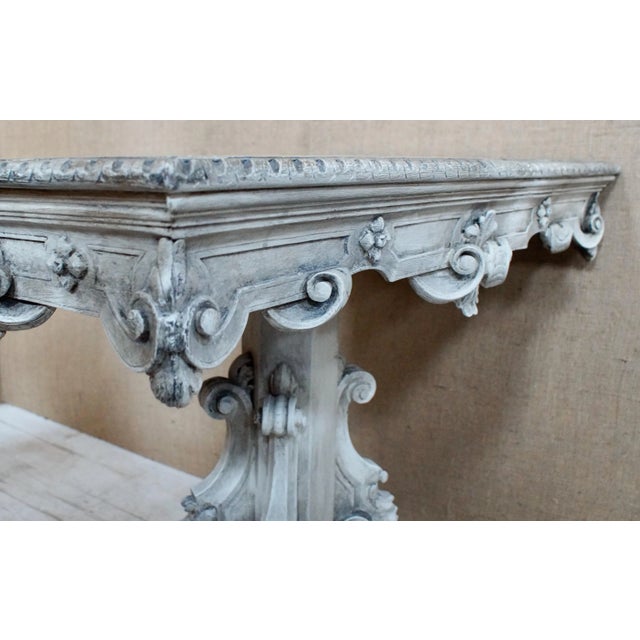 Victorian Baroque Style Italian Painted Faux Marble Centre Table For Sale - Image 4 of 13