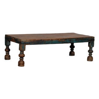 Antique Indian Teakwood Low Table For Sale
