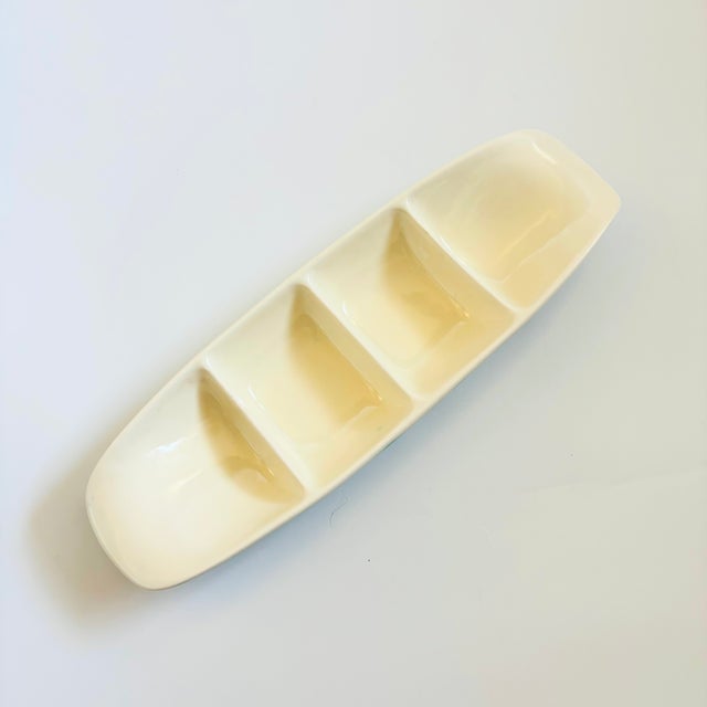 Ceramic MCM Long Divided Serving Dish by Royal Haeger For Sale - Image 7 of 11