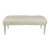 Custom Bench Newly Upholstered in a Wool / Alpaca Fabric, Italy With Lucite Legs For Sale