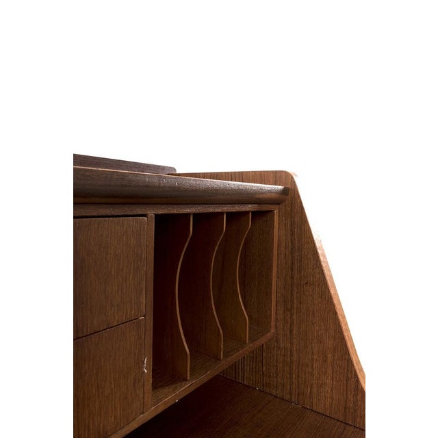 Wood Mid-Century Secretaire Desk For Sale - Image 7 of 9