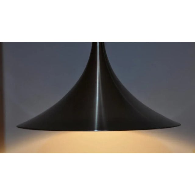 1960s Danish Metal and Pallisandro Lamp For Sale - Image 5 of 13