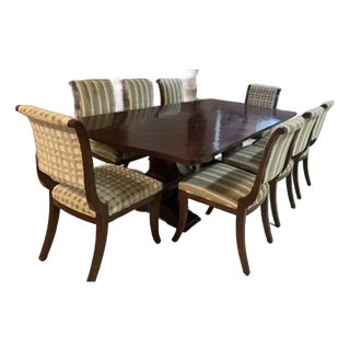 Emanuel Morez Country Trestle Wood Extension Dining Table For Sale