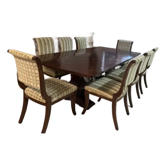 Emanuel Morez Country Trestle Wood Extension Dining Table For Sale