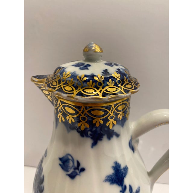 Ceramic Antique Porcelain Blue & White Milk Pitcher For Sale - Image 7 of 12