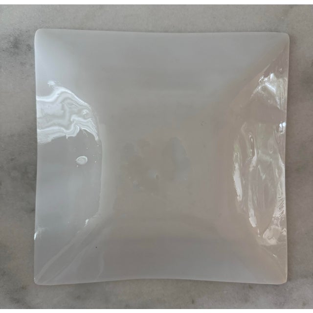 Glass 1960s Art Deco Style Georges Briard Milk Glass Gold Bowl With Harvest Design For Sale - Image 7 of 10