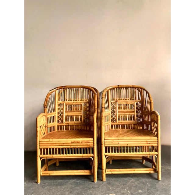 Vintage Boho Rattan Brighton Pavillion Dining Chairs - Set of 4 For Sale - Image 9 of 10