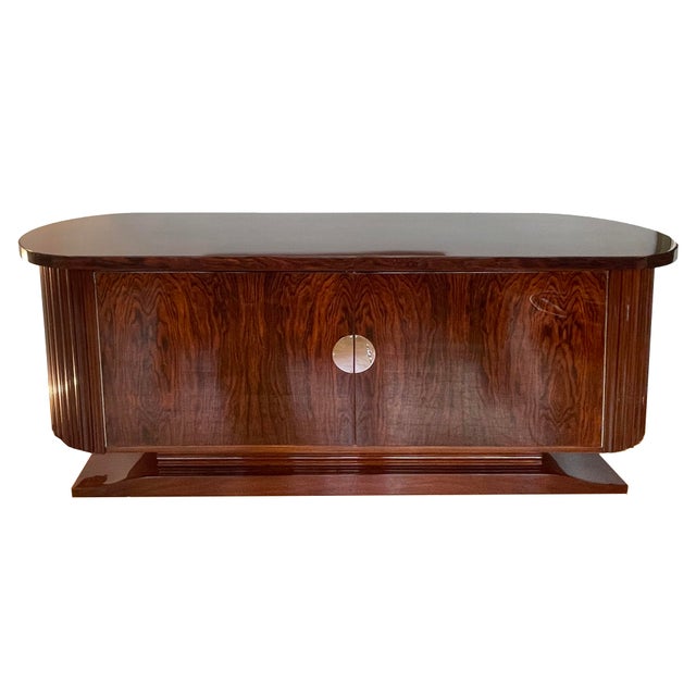 Art Deco Oval Sideboard, France, 1930s For Sale - Image 3 of 8