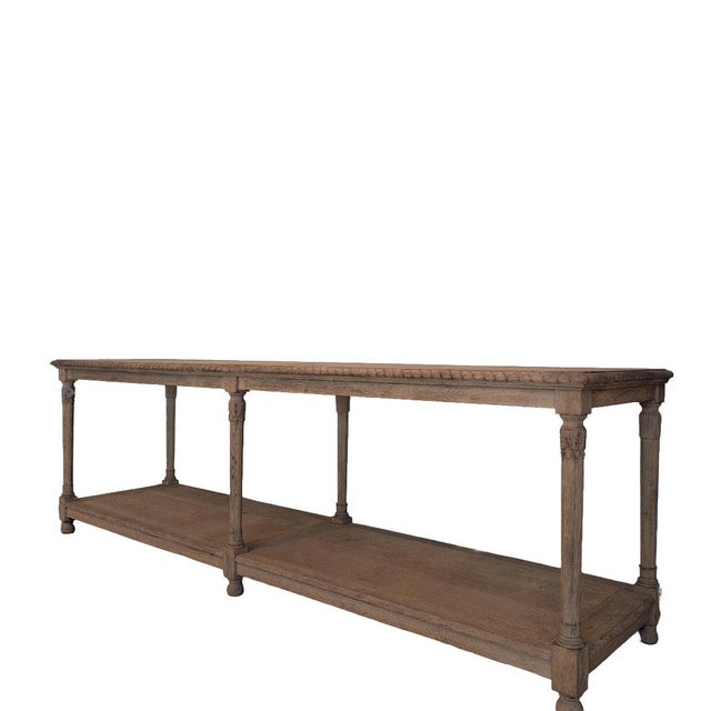 Wood Belgian Oak Drapers Table For Sale - Image 7 of 12