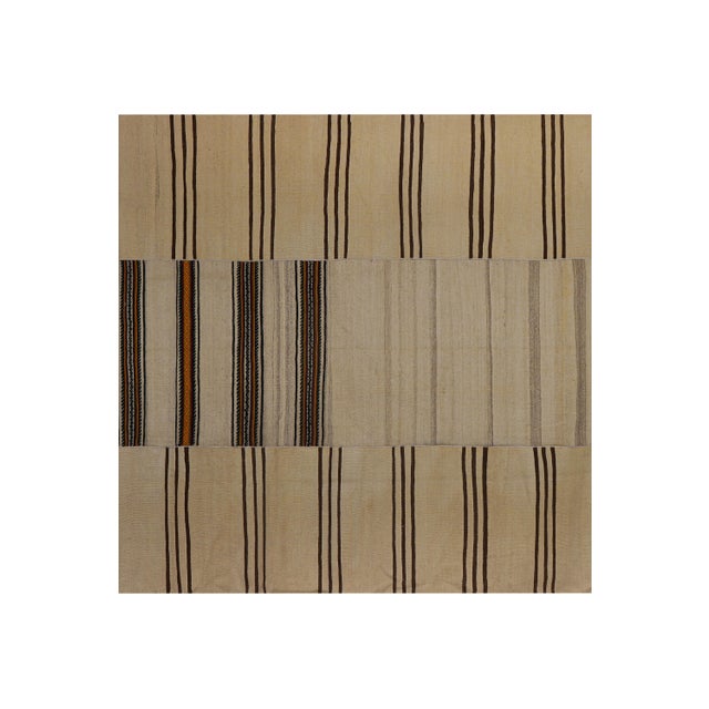 Striped Organic Hemp Kilim Rug 7'8'' X 11' For Sale - Image 4 of 11