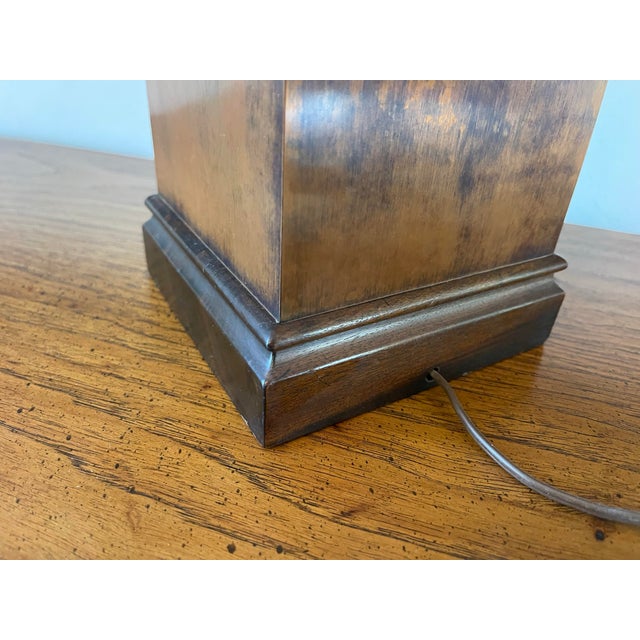 Copper Vintage Knob Creek Patinated Copper Column Table Lamp For Sale - Image 8 of 11