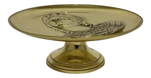 Antique Tazza "Joan of Arc" Polished Bronze