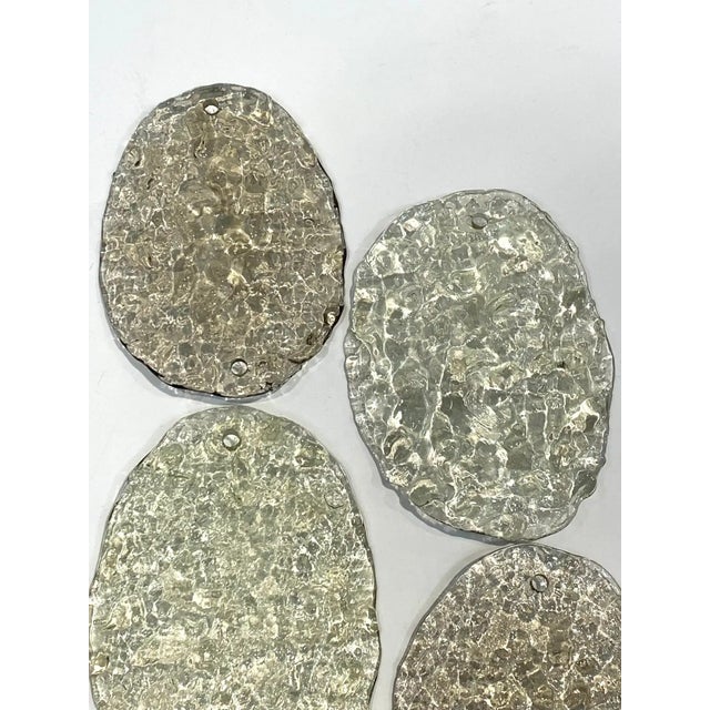 1970s Pair of 1960s Vistosi Torcello Glass Disk Chandeliers by Gino Vistosi For Sale - Image 5 of 9