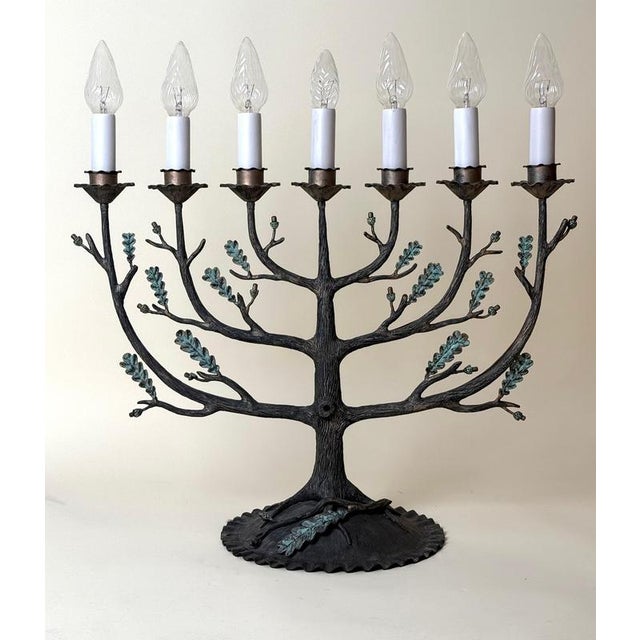 Art Deco German Sculptural Seven-Light Oak Tree Candleholder, 1930s For Sale - Image 18 of 18