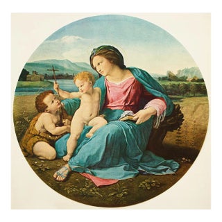 1956 After Raphael "The Alba Madonna", Vintage Full-Color Print For Sale