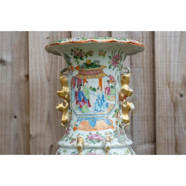 Ceramic Antique Chinese Qing Dynasty Famille Rose Porcelain Vase For Sale - Image 7 of 18