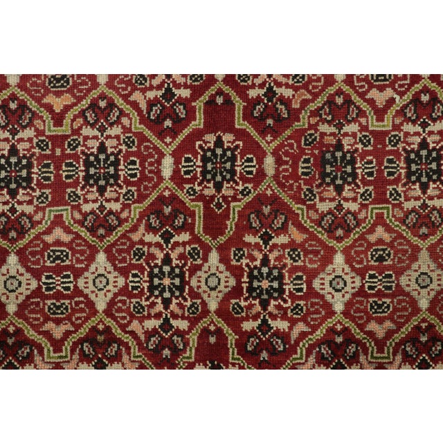 Rug & Kilim 19th Century Antique Axminster Rug, Floral Trellises Over Rust Red - Rug & Kilim For Sale - Image 4 of 7