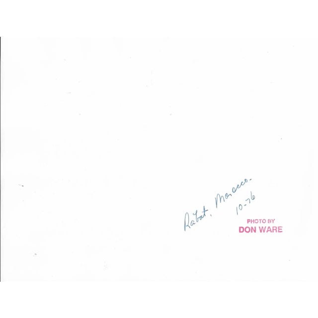 1976 black and white photo by Don Ware of a tiled courtyard in Moroccan capital. Titled, dated and Ware's studio stamp on...