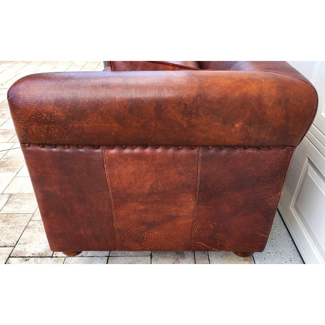Mid-Century Modern Italian Leather Sofa by Baxter of Italy For Sale - Image 3 of 18