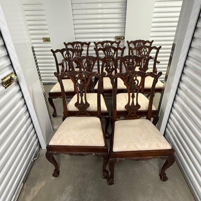 Set of 10 Ball and Claw Chippendale Dining Chairs For Sale - Image 9 of 15