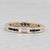 1.35ctw Blue Sapphire Diamond Eternity Band 14k Gold Stackable Wedding Ring For Sale - Image 4 of 7
