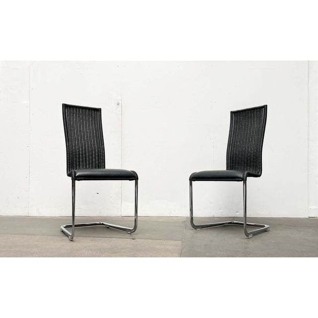 German B25 Gray Cantilever Chairs with Fixed Leather Cushions from Tecta by Tecta and Jean Prouve, Set of 2 For Sale - Image 14 of 18