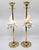 Metal Brass Candlesticks Shells Seashells Pair For Sale - Image 7 of 15