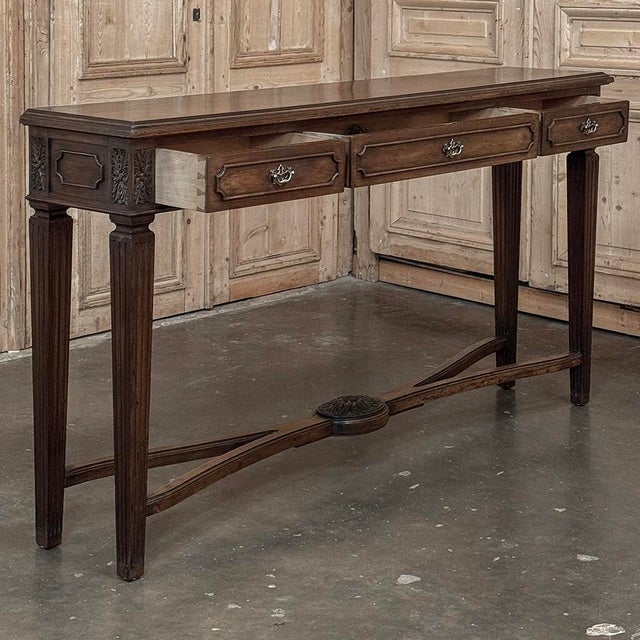 English Mahogany Neoclassical Console ~ Sofa Table For Sale In Dallas - Image 6 of 18