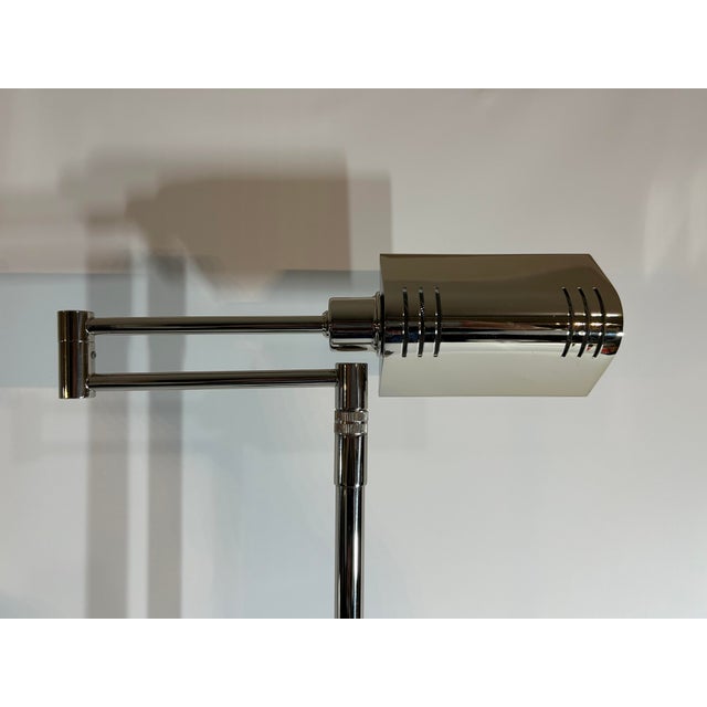 Holtkoetter 1980s Holtkötter (Holtkoetter) Leuchten Modern Pharmacy ‘F H 210’ Chrome Swing-Arm Floor Lamp - 1 Piece For Sale - Image 4 of 12