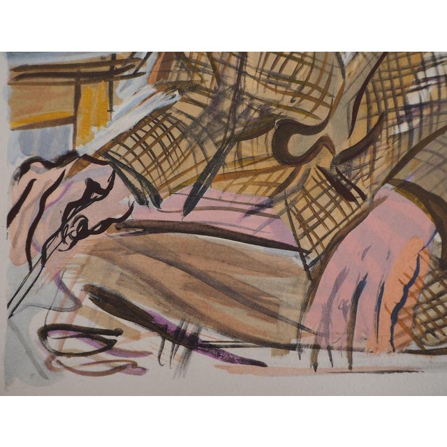 Raoul Dufy, Self-Portrait in an Armchair, 1953, Original Lithograph For Sale - Image 5 of 7