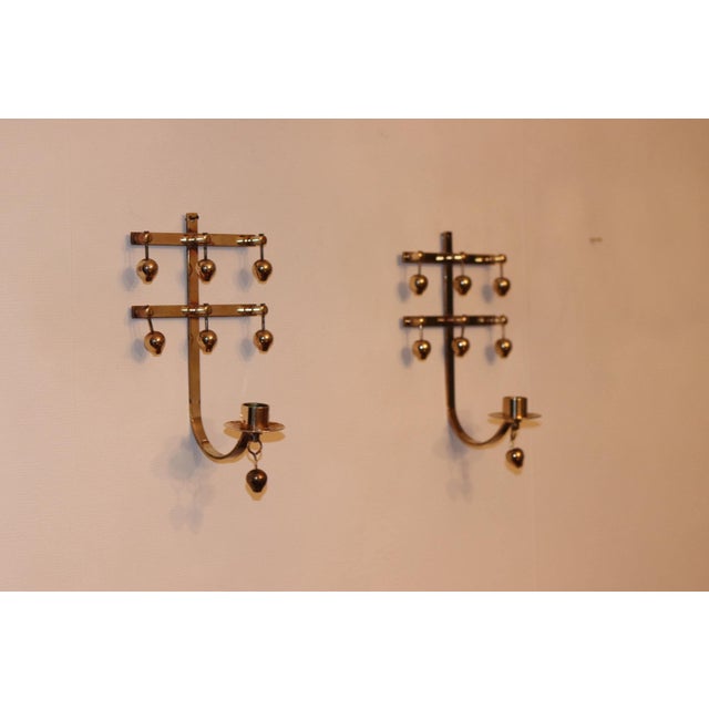 Mid-Century Swedish Brass Sconces by Kee Mora, Set of 2 For Sale - Image 11 of 11