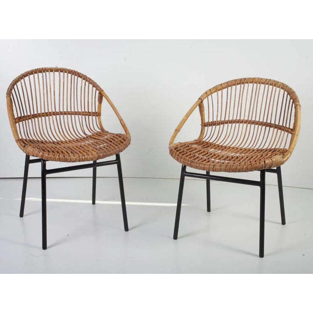 Mid-Century Modern Mid-Century Bamboo Lounge Chairs & Table by Alan Fuchs for Uluv, 1960s, Set of 3 For Sale - Image 3 of 18