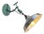 Scandinavian Industrial Green Wall Lamp, 1950s For Sale