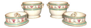 Early 19th Century Pair of Porcelain Continental Fruit Coolers