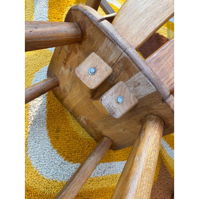 Brutalist Chair in Oak by De Puydt, 1960s For Sale - Image 12 of 14