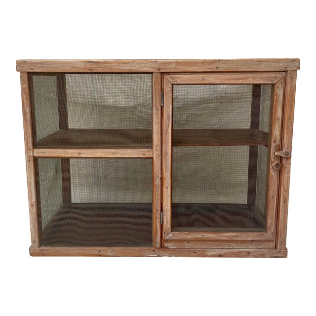 Antique Counter Top Pine Pie or Cheese Safe Display Cabinet For Sale