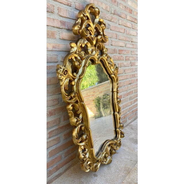 Mid-Century Antique Gold Cornucopia Mirror For Sale - Image 17 of 18
