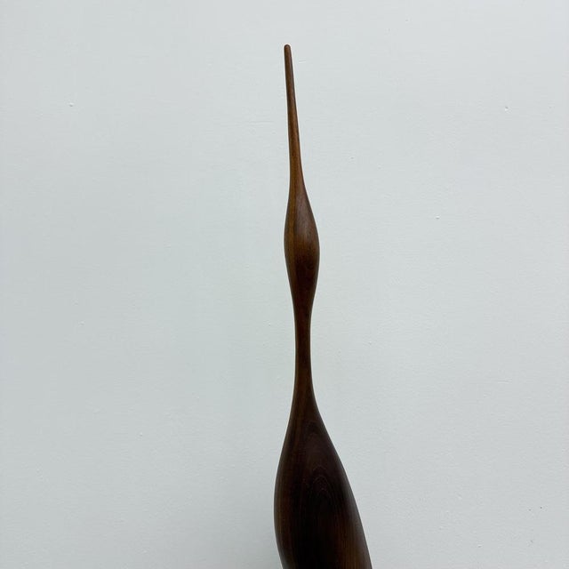 Mid-Century Teak Crane Figurine, 1960s For Sale - Image 6 of 18