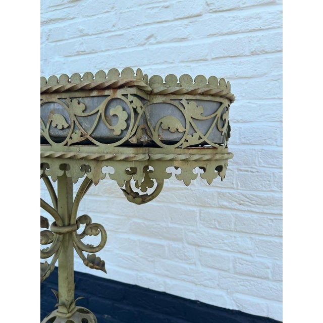 Art Nouveau Wrought Iron Garden Plant Stand, 1900s For Sale - Image 16 of 18