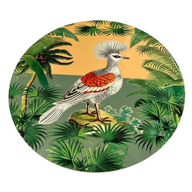 Italian Set of 6 Italian La Corallina Firenze Round Lacquered Cork Placemats For Sale - Image 3 of 11