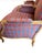 Wood Vintage French Country Bergère Chairs in Red and Blue Houndstooth, a Pair For Sale - Image 7 of 11